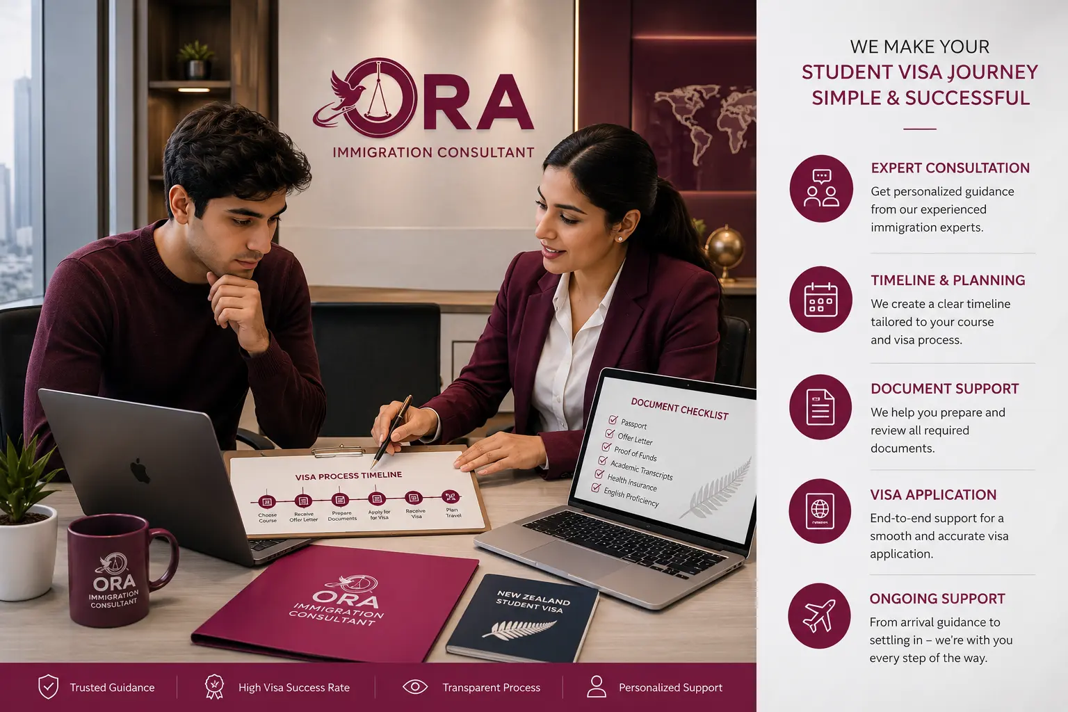 International student planning the timeline for a New Zealand student visa application