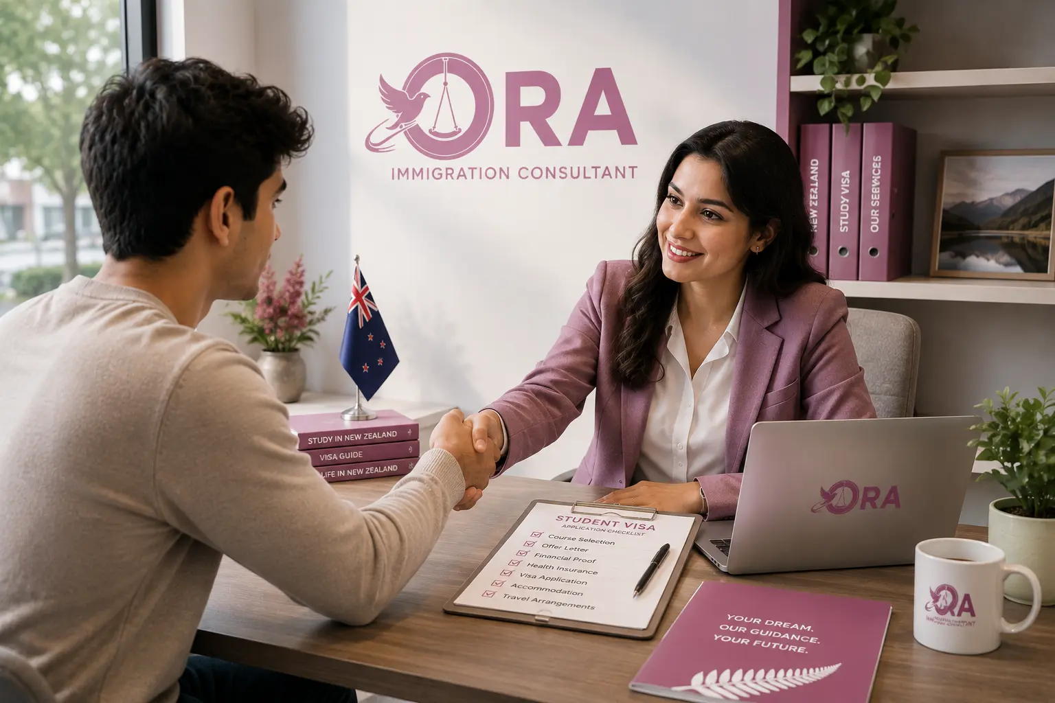 Ora Immigration consultant providing personalised guidance for a New Zealand student visa application